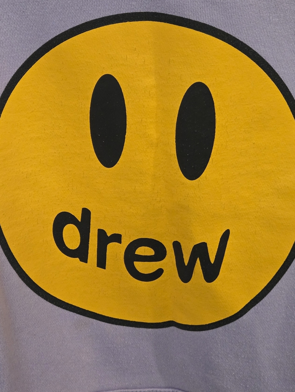 Drew Skate House Hoodie Smiley Face Purple Sweatshirt Adult Size Medium Flaw - Picture 3 of 8